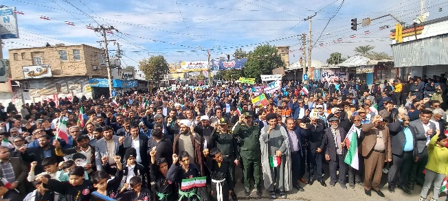 راهپیمایی ۲۲بهمن در عنبرآباد برگزار شد