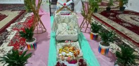 برگزاری جشن میلاد حضرت معصومه (س) و ازدواج آسان ۴ زوج جوان عنبرآبادی